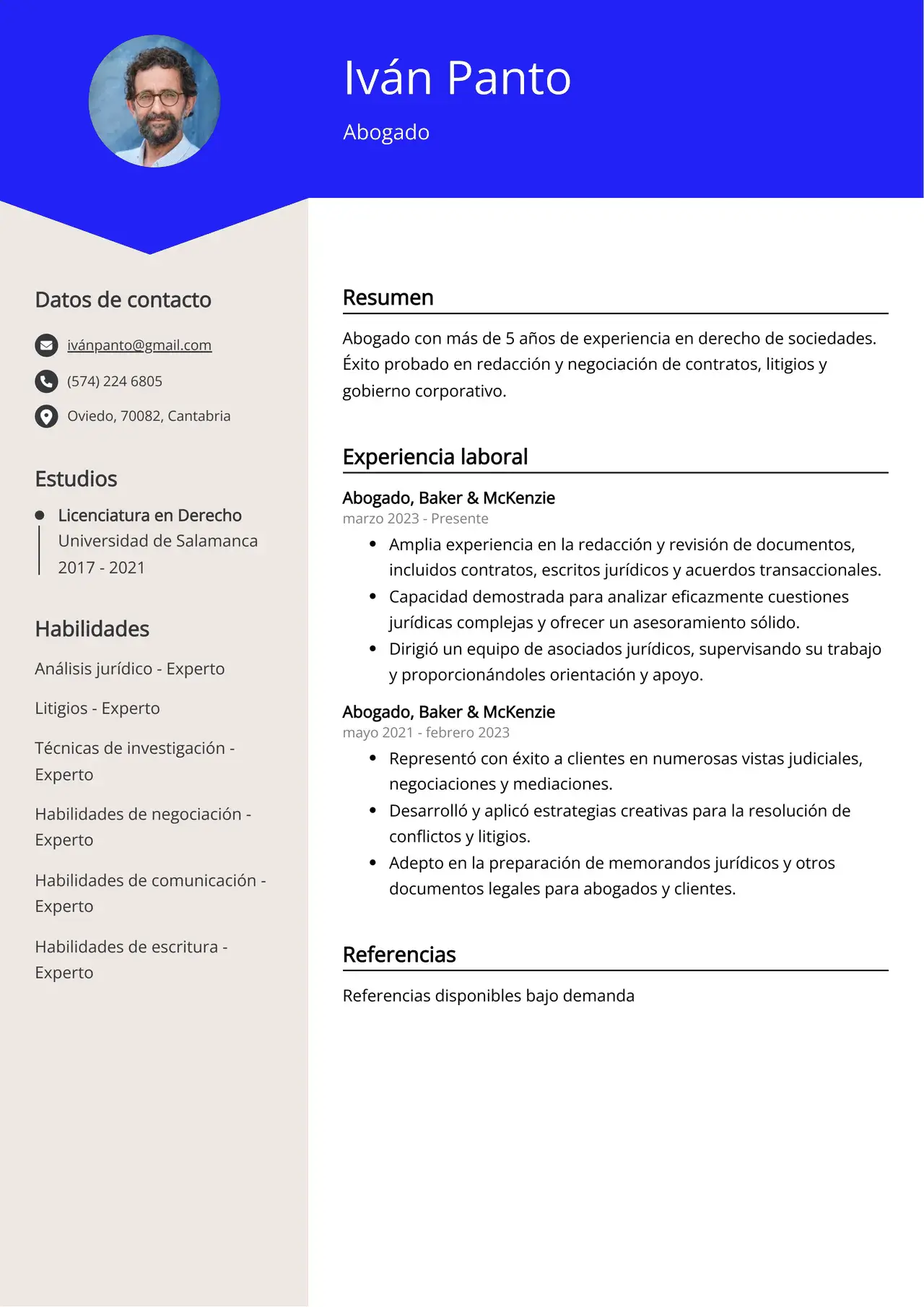 Ejemplo de curriculum vitae de abogado y consejos de redacción Ejemplo de curriculum vitae de abogado y consejos de redacción