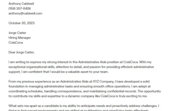 12 ejemplos de cartas de presentación de asistentes administrativos