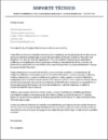 carta de presentación de Soporte Técnico