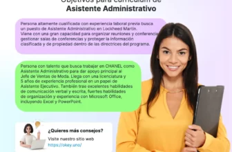 Objetivos para currículum de Asistente Administrativo