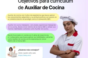 Objetivos para currículum de auxiliar de cocina