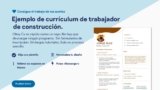 Ejemplo currículum de trabajador de la construcción