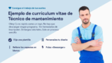 Ejemplo de currículum de técnico de mantenimiento