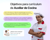 Objetivos para currículum de auxiliar de cocina