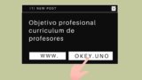 Objetivo profesional currículum de profesores
