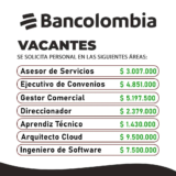 Trabajar en Bancolombia: Postúlate aún Empleo
